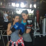 Amrita Arora Instagram - Don't mess with us👊🏿🤘🏼crazy ass session at gym today...#posersbelike #fitgirls #partyhardtrainharder ❤
