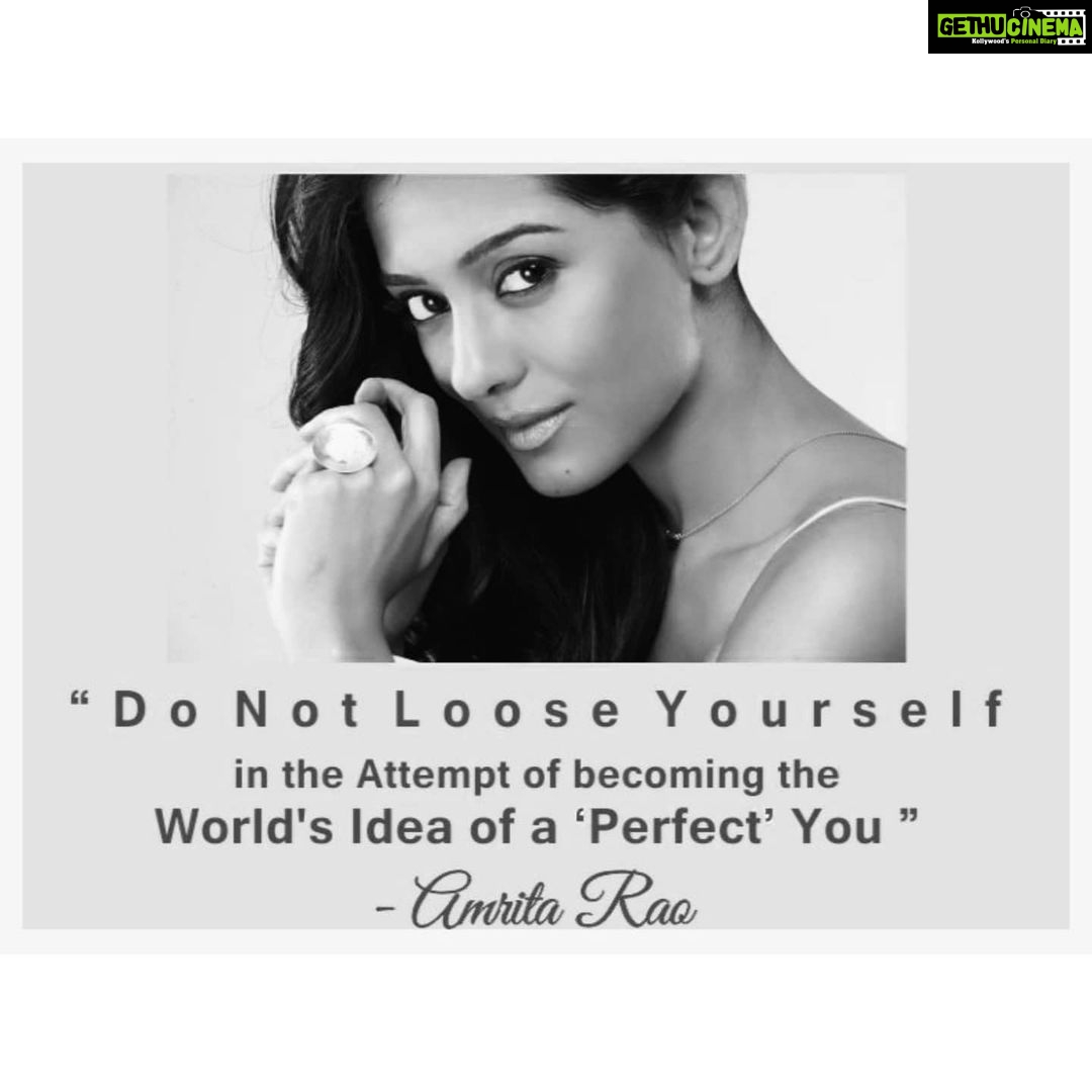 Amrita Rao Instagram - #AmritaRaoQuotes 💓