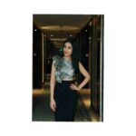 Amrita Rao Instagram – Striking The Pose .. before I entered on stage for the Asian Paints Meet and Greet Event.. Styled by @mrignain 
Outfit by @rozinaa_india Indore Marriott Hotel