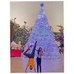 Amrita Rao Instagram - HEAD OVER HEELS IN LO❤️E 🌲 We Wish you All a Happy Christmas.. Cheers to good health 🥂 and all your Dreams come True 🌈 #merrychristmas #christmas #christmasdecor #christmastree #couples #couplegoals #love #festivevibes #festivewear