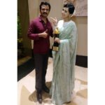 Amrita Rao Instagram - The first person to call & congratulate on my #DadasahebPhalkeExcellenceAward was none other than my co-star and That's why @nawazuddin._siddiqui You are a true star, a trendsetter & one of the best actors I have ever known!!! #bestdebutfemale #marathicinema #thackeraythefilm #thackeray JW Marriott Mumbai Juhu