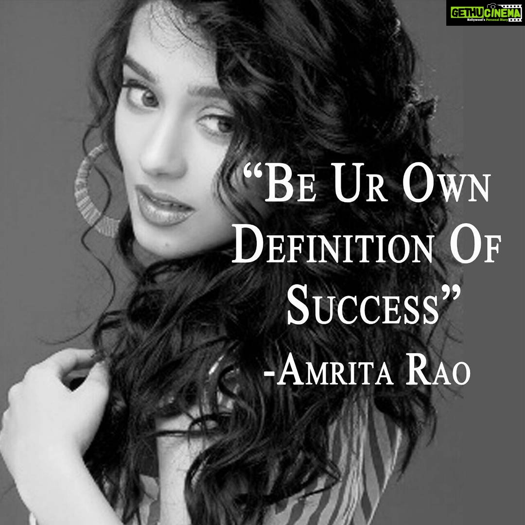 Amrita Rao Instagram - AMRITA RAO QUOTES : ....... #success #life #livetowin #hustle #quotesforlife #wordtoliveby