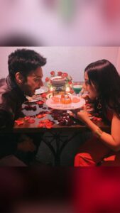 Amrita Rao Instagram - THIS Mushy Cabana at the Out Of Blue restaurant made Our
 pre Valentine's Date a memorable one 🥂

 This restaurant has been Amrita’s favourite restaurant since her childhood & we celebrated our First Valentine's date there ..Ever since then On If it's Valentine's Day it's a Date at the " Out Of The Blue" 💙
#coupleofthings #love #valentine #couplegoals #rjanmol #amritarao #romance #lovequotes #lovestory @outofthebluebombay @thebluegourmetindia @lesutra