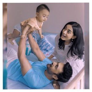 Amrita Rao Instagram - Friendship in the Air 🤗❤️

Today on Friendship's Day our little friend you turn 9 months !! #veer🧿

First those 9 months you were inside me & today you complete 9 months in our arms!

In these 18 months of our friendship you have taught Anmol & me SO MUCH every single day !! 

The most satisfying parts for me are when I can cook you all your meals and see you lick the platter clean,  and ofcourse  putting you to sleep feels like winning Gold at the Olympics 💃🥇🏆!!

As much as we wait for you to fall asleep to breathe a bit of freedom but the joy to see you after you wake up is trust me double !!!

Happy friendship's Day Veer and Anmol.. hopefully the friendship in this journey will always rule our equations !!!! @rjanmol27

#happyfrienshipday #friends #friendshipgoals #blissfulmoments #9monthsold #love #bff #smile #veer #AmritaVeerAnmol