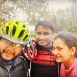 Amulya Instagram - Cycling Sundays with my favorites ❤️ @goldenstar_ganesh @jagdish_rc