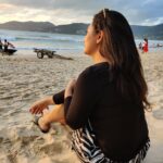 Amulya Instagram - Beach n me have a separate bonding ... The only place which makes me think on many things ...🤗