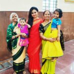 Amulya Instagram – ನಮ್ಮ ಮನೆ ಲಕ್ಷ್ಮಿ ಇಂದ ವರಮಹಾಲಕ್ಷ್ಮಿ ಹಬ್ಬದ ಶುಭಾಶಯಗಳು… Generations in 1 frame #mygrandmother #mymother #me #mybrotherskids …#happyvarmahalakshmi ❤️ Bangalore, India