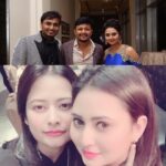 Amulya Instagram - Happy anniversary to the couple who inspire me in each n every step of mine ... we are truely blessed to have u in our life ... stay happy forever... @goldenstar_ganesh @shilpaaganesh @jagdish_rc ❤️ Bangalore, India