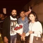 Amulya Instagram - Happiest bday to our #rockingstar #yashsir ...hosted by the sweetest person @iamradhikapandit ... stay blessed sir ...🎂💐💃 @jagdish_rc