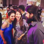 Amulya Instagram - Happiest birthday @thenameisyash sir ... May God bless you with a successful year ahead 😍... Don't knw why we @iamradhikapandit are making you blush in #picture 🤔 ... #kgfchapter2 teaser looks brilliant 🔥... Good luck sir 👍 ...