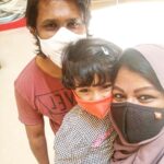 Amzath Khan Instagram - Step out safe 😷 With ., @zara.khan.a @rasheeda.hussainkhan #staysafe #socialdistancing #mask Chennai, India