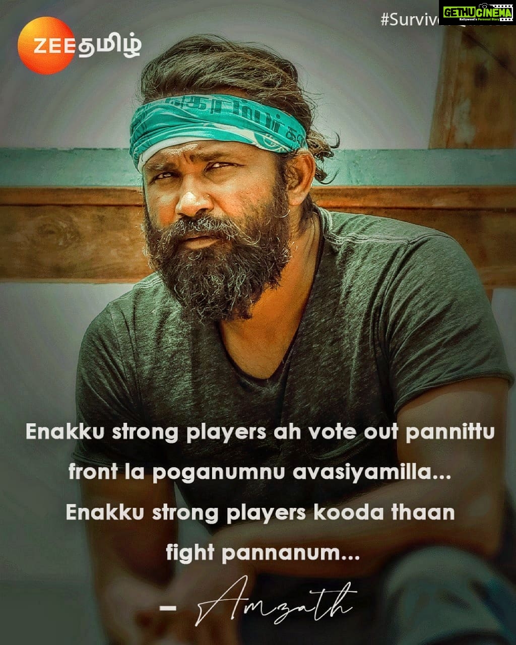 Amzath Khan Instagram - #survivorquotes #survivortamil #amzathkhan @zeetamizh .