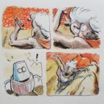 Anand Babu Instagram – Chapter 15!! :D decided to gray some hairs by watercoloring “:D 
#watercolor #watercolorcomic #instacomic #tinman #tinsoldier #winduprobot #windupsoldier #madman #crimsonpeak #feedmedog #red #notavolcano #loyalty #firstmaster #secondmaster