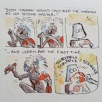 Anand Babu Instagram – Chapter 15!! :D decided to gray some hairs by watercoloring “:D 
#watercolor #watercolorcomic #instacomic #tinman #tinsoldier #winduprobot #windupsoldier #madman #crimsonpeak #feedmedog #red #notavolcano #loyalty #firstmaster #secondmaster