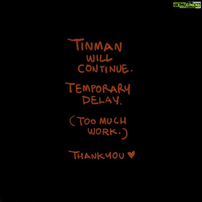 Anand Babu Instagram - TINMAN temporary delay "":l :U will be back. Someday. Soon. #tinman #winduprobot #windupsoldier #iloveirongiant #instacomic #inktobercomic