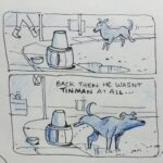 Anand Babu Instagram – TINMAN #12 ! 
Lets wrap this up before the next inktober “:U (Ran out of red color pencils)

#doganatomyissues #tinman
#winduprobot #windupsoldier #inktobercomic #inktober2017 #actionadventure #flashback #crimsonpeak #feedmedog #doodle #comicstrip