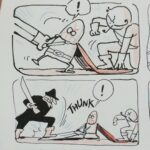 Anand Babu Instagram – INKTOBER DAY 7!
8U mustt..catchup

#inktobercomic #inktober2017 #medievalrobot #winduprobot #windupsoldier #doodle #comicstrip #swordfight #lilleh #tinman
