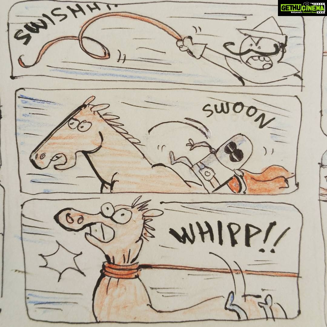 Anand Babu Instagram - INKTOBER DAY 6! >8D Kwachaàh!! #inktobercomic #inktober2017 #medievalrobot #tinman #actionadventure #comicstrip #keyblade #windupsoldier #winduprobot #horseanatomyissues
