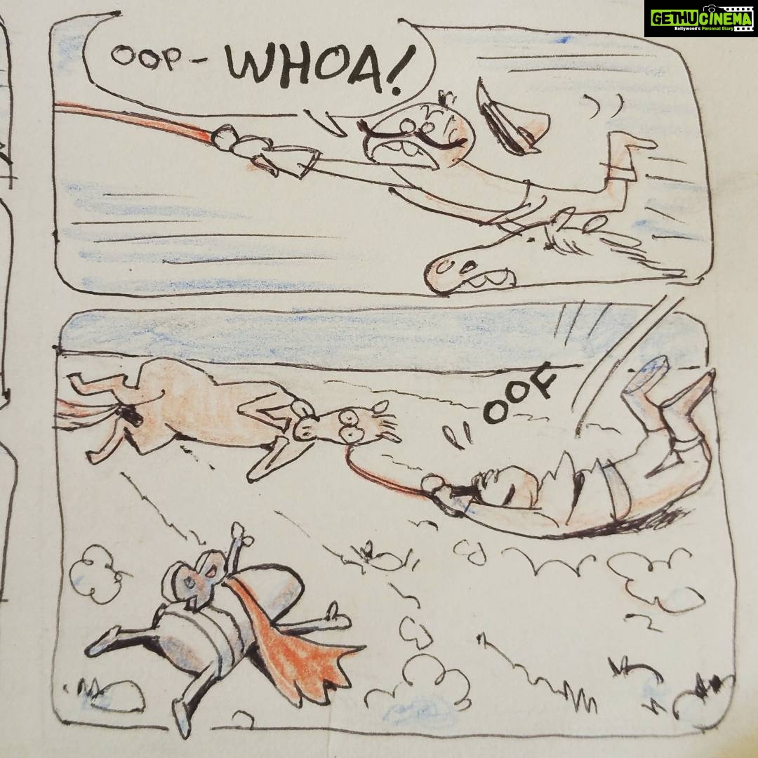 Anand Babu Instagram - INKTOBER DAY 6! >8D Kwachaàh!! #inktobercomic #inktober2017 #medievalrobot #tinman #actionadventure #comicstrip #keyblade #windupsoldier #winduprobot #horseanatomyissues
