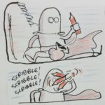 Anand Babu Instagram – INKTOBER DAY 5! >8P
:v hands too shaky knees weak moms spaghetti
#medievalrobot #tinman #adventure #inktobercomic #inktober2017 #doodle #horseanatomyissues