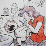Anand Babu Instagram - :v brush yer teeth kids. Seriously. #brushyourteethkids #sayeee #dentalhygienist #doodle #cartoon #redhead #babycry #dentures