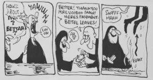 Anand Babu Instagram - a therapeutic strip.

#voodoo #witch #witchdoctor #doodlestrip #comicstrips #stress #anger #treatment #therapy
