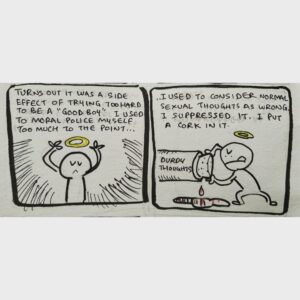 Anand Babu Instagram - :v i love Alan Watts more than Brad Bird.

#ocd #negetivity #anxiety #anxietyattack #puberty #sexuallysuppressed #sexualthoughts #moralpolicing #doodles #autobiographical #ashamed #alanwatts #calmthemind #intrusivethoughts #dontworrybehappy