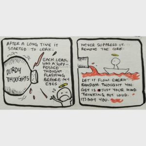 Anand Babu Instagram - :v i love Alan Watts more than Brad Bird.

#ocd #negetivity #anxiety #anxietyattack #puberty #sexuallysuppressed #sexualthoughts #moralpolicing #doodles #autobiographical #ashamed #alanwatts #calmthemind #intrusivethoughts #dontworrybehappy