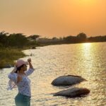 Anasuya Bharadwaj Instagram - Of Sunsets, River, Solitude and Solace.. #WeekendTreasures 🔆🏞