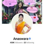 Anaswara Kumar Instagram – Verified on Facebook (Facebook.com/ActressAnaswara) 😊🙏🏼Thanks @anu_peringanad ettan