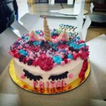 Anaswara Kumar Instagram – Made this for a neighbour😁#unicorncake #bakingskills #newhobby