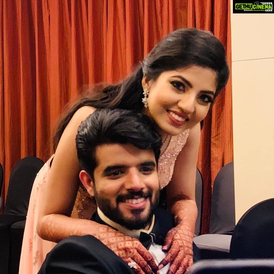 Anaswara Kumar Instagram - Happy Anniversary😍🍾🎂🦄#2yearsdownforevertogo Courtyard by Marriott Chennai