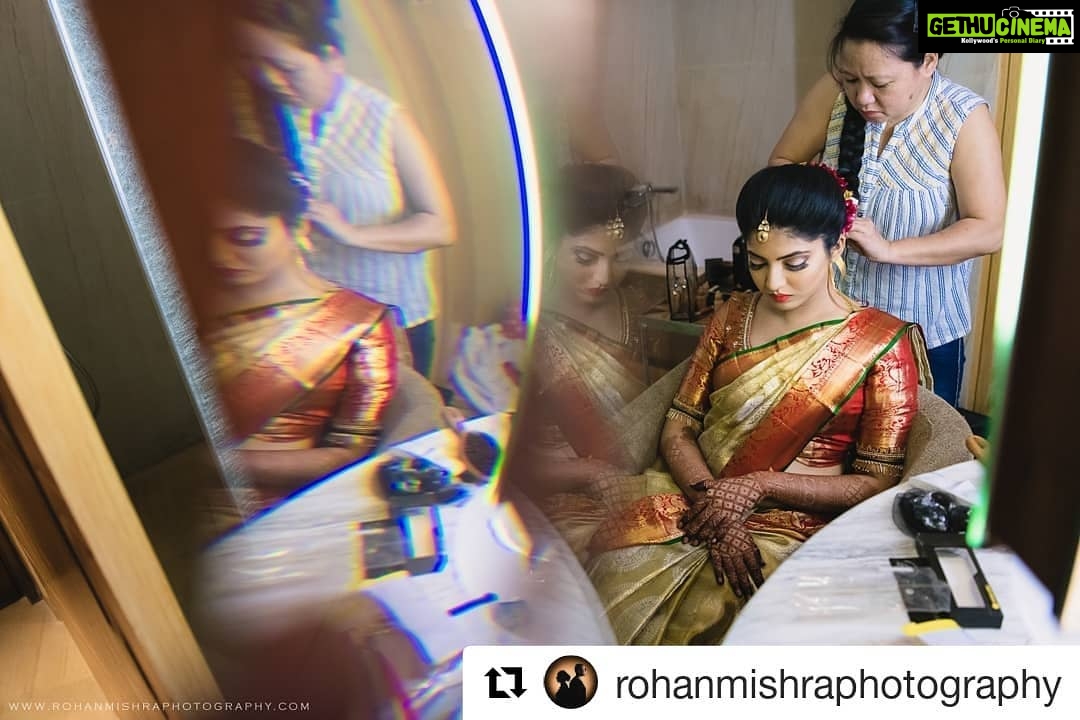 Anaswara Kumar Instagram - #Repost @rohanmishraphotography (@get_repost) ・・・ Beauty- Multiplied! MUA: @samanthajagan @whatawink #makeupshots #bridegettingready #bridesofindia #weddingphotographerindia #weddingphotographerinindia #prisming #weddingphotographerchennai #destinationweddingphotographer #instawed #instawedding #wedding #celebration #reflection #love #weddingdress #weddinggown #happy #weddingday #photooftheday #beautiful #bestoftheday #nikonindiaofficial #rmpbrides #malayalibrides #puresilksaree #chennaiwedding #chennaiweddingplanners #chennaiweddingphotographer #rmpdiaries