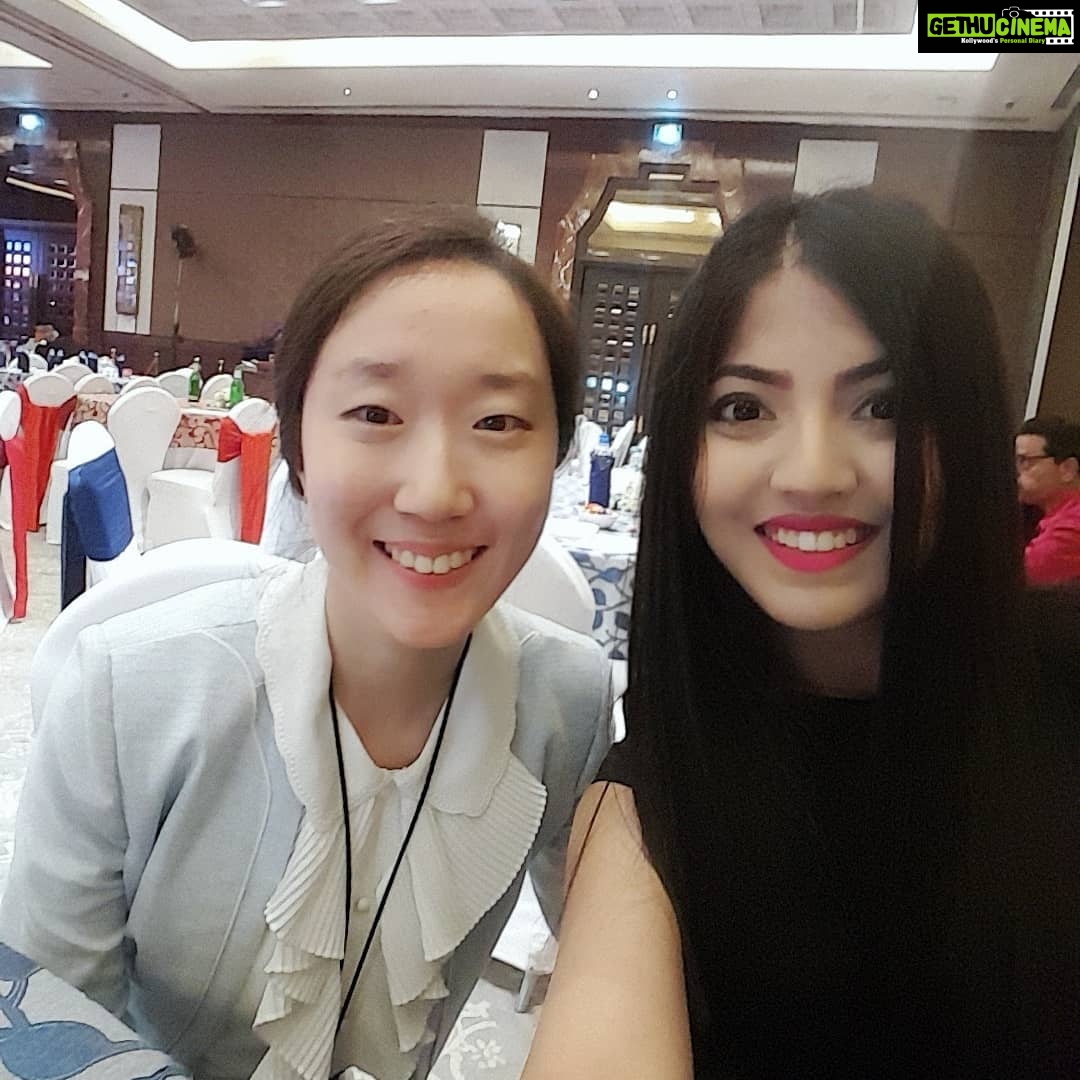 Anaswara Kumar Instagram - Had a great time hosting the Inauguration Of Korean Chamber of Commerce and Industry in South India!