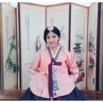 Anaswara Kumar Instagram – Wearing Hanbok #한복 – traditional Korean attire. 한복단 hanbokdan