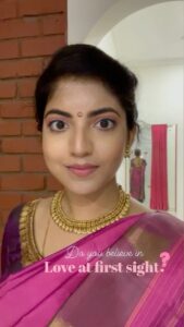 Anaswara Kumar Instagram - #loveatfirstsight😍 #reelkarofeelkaro #tamilreels #tamilreels❤️ #kollywoodactress #reelitfeelit #tamillove #lovereels❤️ #explorepage