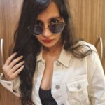 Angana Roy Instagram - Note to self: Stop carrying old feelings into new experiences. #whitejacket #shades #longhair #thursdaythoughts #redlipstick #lipstickaddict #photooftheday #igdaily #bedroom #denimjacket #lookatmelookingatyou #feelingstrong #selfportrait