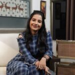 Angana Roy Instagram - Be a little more you, and a lot less them. 📷 @somnathsaha007 #beyourself #fridaymood #fridaypost #bluedress #aesthetic #room #roomdecor #lines #picoftheday #smilemore #wavyhair #smile #behappy #longhair #coldshoulder #allsmiles #wallart #stayhome #staysafe