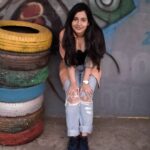Angana Roy Instagram - Top 'tyre'. 📷@ayan.bhattacharjee_ #casuallook #outfitoftoday #wednesdays #rippedjeans #colorsplash #colorpop #top #croptop #croptee #toptier #colorinspo #tyre #tyre #tower #puns #punstagram #backgroundart #artwork #artstudio #captions #aestheticphotography #portrait_vision #casualshirts #hrx #shoes #unedited #noeditnofilter