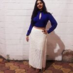 Angana Roy Instagram - Pic 1: Ready Pic 2: Not ready Who all in my Tribe yo? @ayan.bhattacharjee_ clicks good pictures. #blueandwhite #navami #outfit #outfitoftheday #pujo #latepost #tribe #tribevibes #poser #moodoftheday #forever #longhair #casualoutfit #makeup #tribeofartists #browsonfleek #outfitpost #skirt #blousedesigns #footpath #forever21 #randomclicks #ready #notready TRIBE