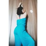 Angana Roy Instagram - Back to the Future. #blue #jumpsuit #halterneck #casualoutfits #backgrounds #mondayblues #instastyle #backless #backlessdress #picoftoday #photoeveryday #bestoftheday #livelaughlove #lovelife #instagood #instajoy #instablogger #messyhair #messyhairstyle #redandblue #instaedit #filmedit #grains