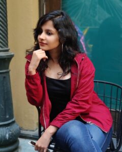 Angana Roy Instagram - Send me your flowers from December. 📸@honest_paradox . . . . . #kolkata #winter #winterfashion #endof2019 #endofdecade #red #bomberjacket #hoops @shein_in #hope #newyear #newbeginnings #hopeful #aroyofhope #instakolkata #fashionblogger #kolkataphotography