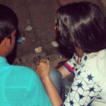 Angana Roy Instagram - Us. :) Asthami. #durgapuja2k15#asthami#evening#dakshinapan#adda#him#us#fun#love#deepconversations#kbyee Dakshinapan