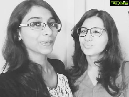 Angana Roy Instagram - I heart this girl. To 14years. To many more to come. #pujodiaries2k15 #saptami'15 #this #girl #pagli #us #pout #selfienation #retrica #blackandwhitelove #enoughofhastags #baaiii South City Residential Towers