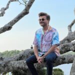Anil Kapoor Instagram - Posing in front of the Lunuganga Geoffrey Bawa Country Estate’s iconic frangipani tree!