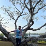 Anil Kapoor Instagram - Posing in front of the Lunuganga Geoffrey Bawa Country Estate’s iconic frangipani tree!