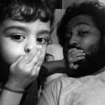 Anjana Rangan Instagram - Rudraksh teaching Appa some life lessons! Amma is always right , never open your mouth when she is talking😂😂😂❤️❤️❤️❤️ @moulistic Baby!! Found this picture, and it was too cute not to post 🧿🧿🧿 #kissmootales