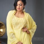 Anjana Rangan Instagram - 💛💛💛 Outfit: @huesbyanjanaandjeeva Makeup: @kalaiartistry Hair : @akila_hairstylist Photography : @redboxphotography