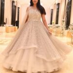Anjena Kirti Instagram - "Cos Twirling is my thing"💕 Reposted @mokshaa_chennai 👗 Fashion Fiesta Showstopper for Karun Raman #TheTimesOfIndia Picture courtesy : @chennai70mm #tamilactors The Leela Palace Chennai