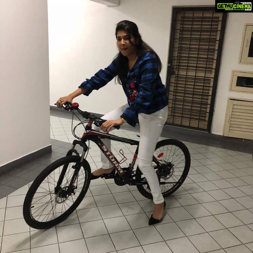 Anjena Kirti Instagram - Cycling on the 9th floor 🚴 Putrajaya, Wilayah Persekutuan, Malaysia